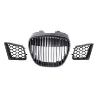 Voiture Grilles Pour Seat Pour Ibiza Pour Cordoba Pour Typ Pour 6L 2002-2009 Calandre Centrale Sans Badge + Pare-chocs Avant Supérieur En Nid D'abeille Grille Pare-choc Avant Centrale