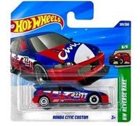 Voiture honda civic custom 1:64 metal hot wheels 2025 - vehicule course - details sport tuning - set jouet garcon + carte