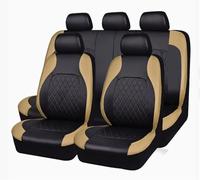 Voiture Housses De Siège Ensemble pour Citroen Hatchback AMI/C-Zero /C1 /C2 /C3 /C4 /DS3 /DS4 /DS5, Confortable Respirant Jeu Complet Avant et Arrière Accessoires Intérieur,Beige