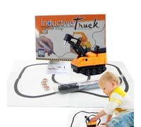 Voiture inductive Follow The Line - 19x14x5 cm ABS, mini véhicule de navigation, jouet à capteur | Parfait pour l'apprentissage STEM, le développement logique des , le plaisir portable en intér