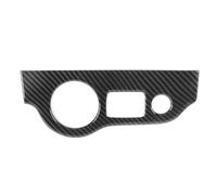 Voiture Interieur Couvercle De Décoration Pour Bouton Commutation Phare Voiture Accessoires Pour Dodge Pour Challenger 2015 Up Pour Charger 2010(Black carbon grain)