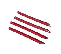 Voiture Interieur Decoration Bandes Décoratives Tableau Bord Console Centrale Autocollants ABS Style Fibre Carbone Pour A3 8V S3 2014-2020 Garniture intérieure(4PCS Car Door Red)