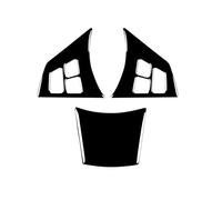 Voiture Intérieur pour BMW pour M6 Série 6 E63 E64 2004-2010 Noir Volant Bouton Panneau Garniture Couverture Ensemble Autocollant Intérieur De Voiture Accessoire Voiture(Black A)