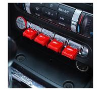 Voiture Interieur Pour Ford Pour Mustang 2015-2020 Modification Intérieure De Voiture Panneau De Commande Central Décoration De Bouton Couvercle(Red)