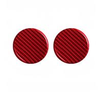 Voiture Intérieure Pour Ford Pour Mustang 2015-2020 Fibre Carbone Voiture Fente Tasse D'eau Joint Garniture Couverture Garniture Protection Autocollant Accessoires(Rouge)