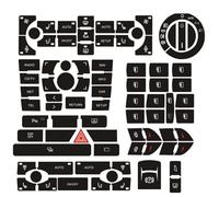 Voiture Intérieurs Compatible Avec A8 D3 Kit De Réparation De Boutons Pour Panneaux Clima Autocollants Résistance Au Soleil Revêtement Noir Adhérence Ferme Accessoires