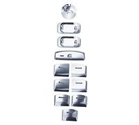 Voiture interne Décor 11 Pièces Voiture Porte Fenêtre Lève-vitre Interrupteur Paillettes Couvercle Couverture Garniture Réparation Autocollants Compatible Avec Civic 10th 2016 2017 2018 2019 2020