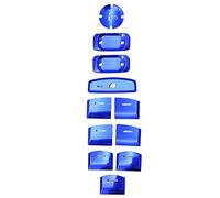 Voiture interne Décor 11 Pièces Voiture Porte Fenêtre Lève-vitre Interrupteur Paillettes Couvercle Couverture Garniture Réparation Autocollants Compatible Avec Civic 10th 2016 2017 2018 2019 2020