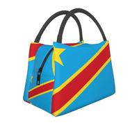 Voiture Isotherme Enfants Democratic Republic of the Congo Drapeau Sac Repas Camion Grande Glacière Lunch Box Garçon Lunch Bag Pique-Nique École Boîte À Déjeuner Tote