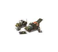 Voiture Jeep Canon + 3 Personnages + Ambulance Sluban-Adnauto
