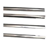 Voiture Joint Fenetre Isolation Bande Protection Contre Les Intempéries Pour Verre Classe Pour Benz C 4 Pièces Caoutchouc Fenêtre Noir Ou Chromé Pour W204 Joint D'étanchéité(Chrome)