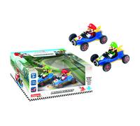Voiture jouet Carrera Pull & Speed 15813018 sous licence officielle Mario Kart pour enfants partir de 3 ans - Mach 8 Mario/Mach 8 Luigi