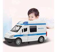 Voiture Jouet D'ambulance en Alliage 1:32 de Haute qualité avec Sifflet et Fonction D'éclairage, Entraînement de la Coordination œil-Main, sans Danger pour Les Enfants, Interaction (Blue)