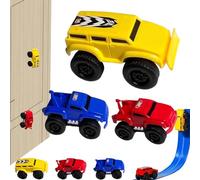 Voiture Jouet d'escalade Murale magnétique, Voiture magnétique Anti-gravité, Voitures Qui roulent sur Les Murs et Le Plafond, lévitation inertielle pour garçons Filles, Jouets de(Jaune-2PCS)