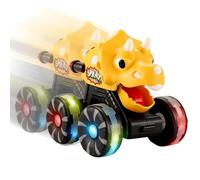 Voiture Jouet Dinosaure | Modèle Voiture Interactive avec Lumières | Modèle Véhicule Dinosaure Que Vous Pressez - pour et Filles Petits Anniversaires, Fête de Noël