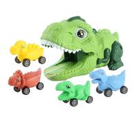 Voiture jouet pour - Dinosaure de dessin animé - Voiture à roulettes robuste à inertie avec démarrage à pression - Jouet éducatif interactif pour encourager la motricité et l'imagination