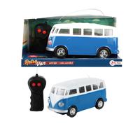 Toi-Toys Voiture Télécommandée Enfant - Bus Retro Bleu - RC Car avec Télécommande et Éclairage Bus Jouet Cadeau pour Enfants de plus de 3 ans - 19x10x9 cm
