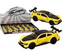 Voiture jouet voiture de sport 1:32 moteur à friction métal jaune