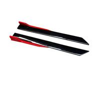 Voiture Jupes Latérales pour BMW Série 1 F20 F21 F40 E81 E82 E87 E88 Extensions De Jupe Latérale Universelles 41 Pouces Rouge Brillant Noir ABS 4 Pièces(Black Red)