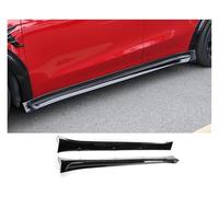 Voiture Jupes Latérales pour Tesla pour Modèle Y 2021 2022 2023 Jupe Latérale Voiture Bas Caisse Brillant Extension Carrosserie Séparateurs Lèvre Aileron Marchepied(Bright Black)