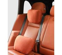 Voiture Kit d'oreiller de Soutien Lombaire de et d'oreiller de Cou de Voiture pour Subaru Forester SH 3. Gen 2008 2009 2010 2011 2012 2013, Kit Ergonomique Daim,Orange