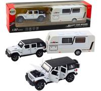 Voiture - LEANTOYS - Camping-car tout-terrain - Métal - Sons et feux - 1:32
