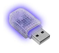 Voiture LED Lumières USB, Lumières intérieures de voiture, USB Lights Mini lumière LED avec conception de groupe de lumière atmosphérique, capteur vocal et couvertures automatiques pour voiture, ordin