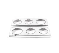 Voiture L'intérieur Pour Hummer H2 2003-2009 Voiture Pare-chocs Arrière Couvercle De Feu Arrière Garniture Cadre De Protection De Lampe Arrière Intérieure Voiture(Style C Silve)