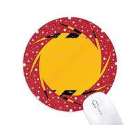 voiture logo jaune et noir de bandes ligne tapis de souris rouges rondes roues en caoutchouc