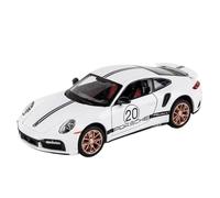 Voiture Miniature 1:24 for Cayenne 911 TurboS Modèle De Voiture Mini Métal Moulé sous Pression Tirer Le Son Et La Lumière Peut Ouvrir La Porte Modèle en Alliage(TurboS White)
