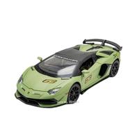 Voiture Miniature 1:24 for Lamborghini SVJ 63 Countach LPI800-4 Modèle De Voiture Mini Voiture De Sport Légère Véhicule De Musique Modèle en Alliage(SVJ 63 Green)