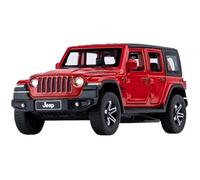 Voiture Miniature 1:32 for Jeep Wrangler Rubicon Modèle Voiture Alliage Moulé sous Pression Métal Véhicule Tout-Terrain Modèle Voiture Simulation Répliques de Voitures(Red)