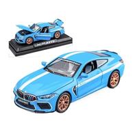 Voiture Miniature 1:32 for Modèle De Voiture en Alliage BMW-M8 Moulage sous Pression Haute Simulation avec Son Et Lumière, Ornements De Contrôle Central du Véhicule Répliques de Voitures(Blue-no Box)