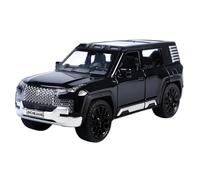 Voiture Miniature 1:32 for Modèle Voiture en Alliage Chapu Véhicule Tout-Terrain Modèle Moulé Pression 6 Portes Peuvent Être Ouvertes avec Lumière Répliques de Voitures(Black)