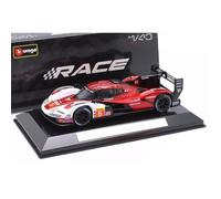 Modèle réduit - BBURAGO - Porsche 963 - Échelle 1/43 - Couleur Rouge - Pour enfants à partir de 14 ans