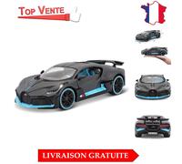 Voiture Miniature Bugatti Divo 1:24 - Design Élégant Gris Mat avec Détails Bleus