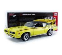 Voiture Miniature de Collection AUTO WORLD 1-18 - PONTIAC GTO Judge - 1969 - Yellow - AMM1252 G