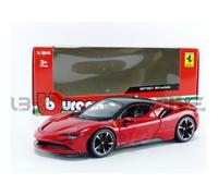 Voiture Miniature de Collection - BBURAGO 1/24 - FERRARI SF90 Stradale - 2019 - Red / Black - 26028R
