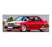 Voiture Miniature de Collection - BBURAGO 1/24 - MERCEDES-BENZ 190E - Rouge - Red Metallic