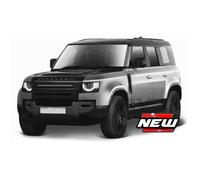 Voiture Miniature de Collection - BBURAGO - Defender 110 - Couleur Gris Métallique - 1/24 - 21101S