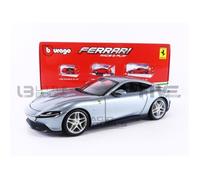 Voiture Miniature de Collection - BBURAGO - FERRARI Roma - Blanc et Silver Metallic - 1/24