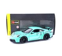 Voiture Miniature de Collection - BBURAGO - Porsche 911 GT3 - 2021 - Bleu Turquoise - 1/24