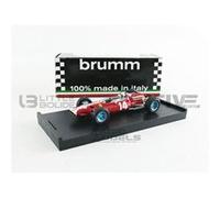 Voiture Miniature de Collection BRUMM 1-43 - FERRARI 512 F1 - GP USA 1965 Avec Pilote - Red / Blue - R321CH - Metal G