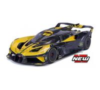Voiture miniature de collection - BUGATTI - Bolide Special Edition 2021 - MAISTO 1/24 - Jaune/Noir - Réf. 32911Y