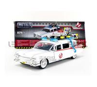 Voiture Miniature de Collection - CADILLAC Ecto 1 - JADA TOYS 1/24 - Ghostbusters - Blanc