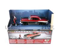 Voiture miniature de collection - Chevrolet Bel Air Hard Top 1957 Harley Quinn - Échelle 1/32 - Red/Black - Jada Toys