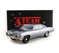 Voiture Miniature de Collection - GREENLIGHT COLLECTIBLES 1/18 - CHEVROLET Impala Sport Sedan - A Team 1967 - Gris - 19047