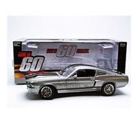 Voiture Miniature de Collection GREENLIGHT COLLECTIBLES 1-18 - FORD Mustang Shelby - GT 500 Custom - Eleanor - Grey / Black - 12909 G
