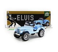 Voiture Miniature de Collection - GREENLIGHT COLLECTIBLES 1/18 - JEEP CJ-5 - Elvis Presley 1935 - Bleu - 19061