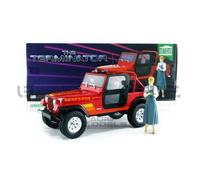 Voiture Miniature de Collection - GREENLIGHT COLLECTIBLES 1/18 - JEEP CJ-7 - The Terminator 1983 - Red - 19060